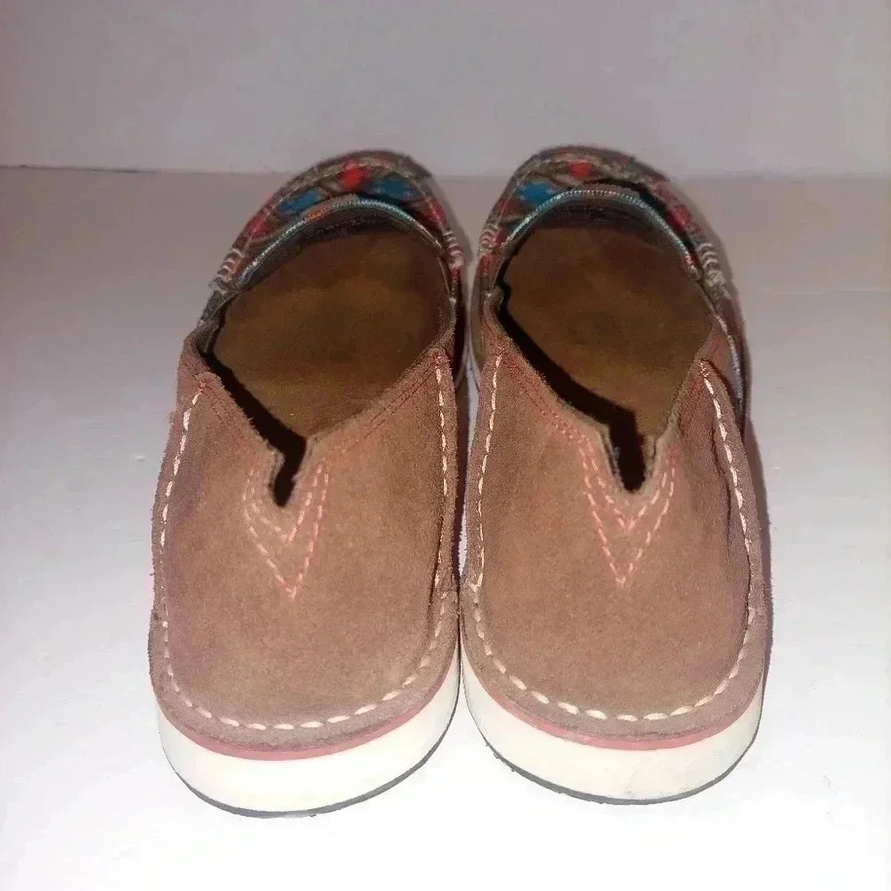 Ariat Cruiser Saddle Tan Suede/Aztec Print Shoe Womens 9.5 B - Picture 5 of 10